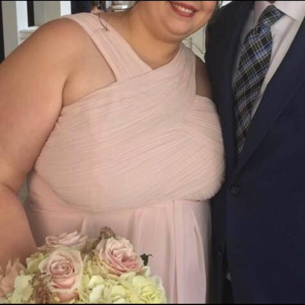 Bill Levkoff dress in petal pink